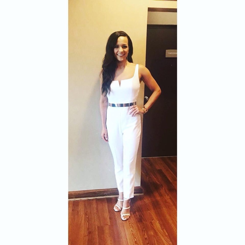 Bebe White Jumpsuit